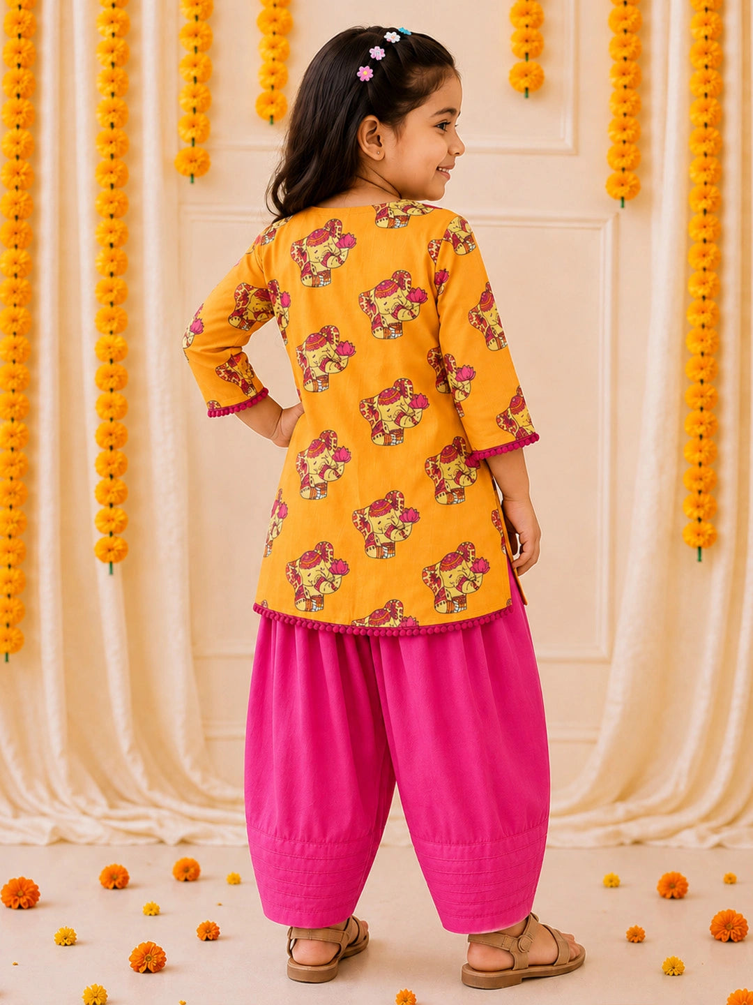 Bownbee Pure Cotton Kurti with Salwar For Girls