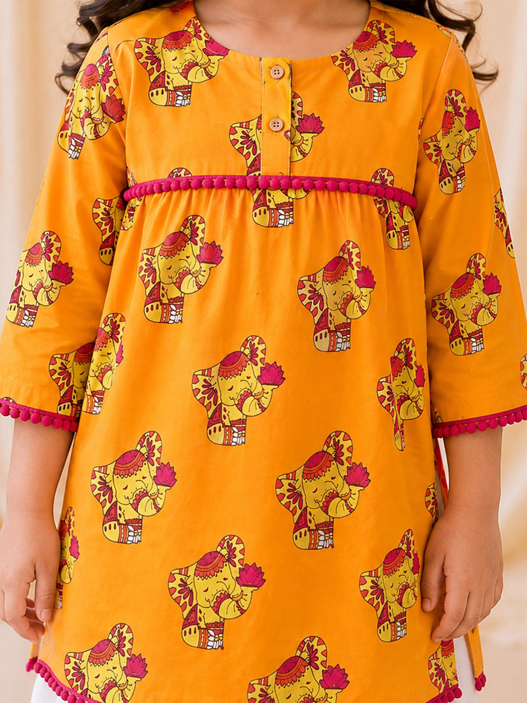 Bownbee Pure Cotton Kurti with Salwar For Girls