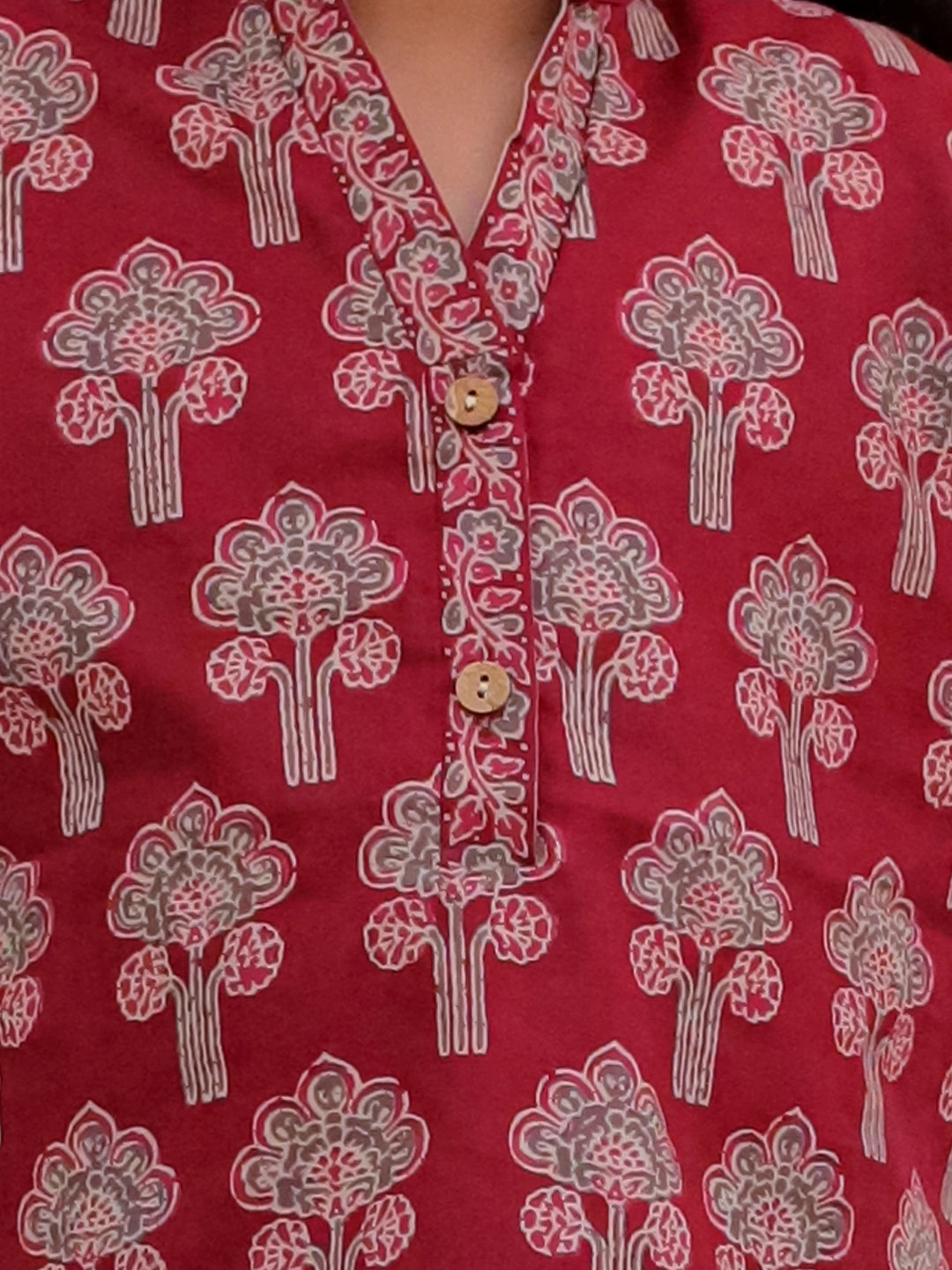 BownBee Pure Cotton Printed  Quater Sleeves Short Kurti For Girls