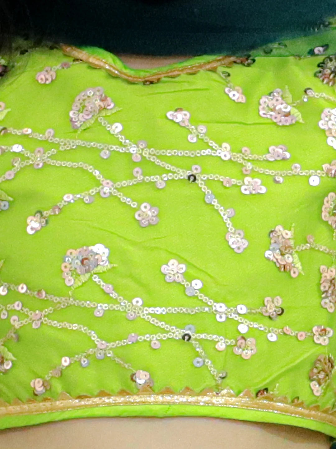 BownBee Sequin Party Lehenga Choli Dupatta for GirlA