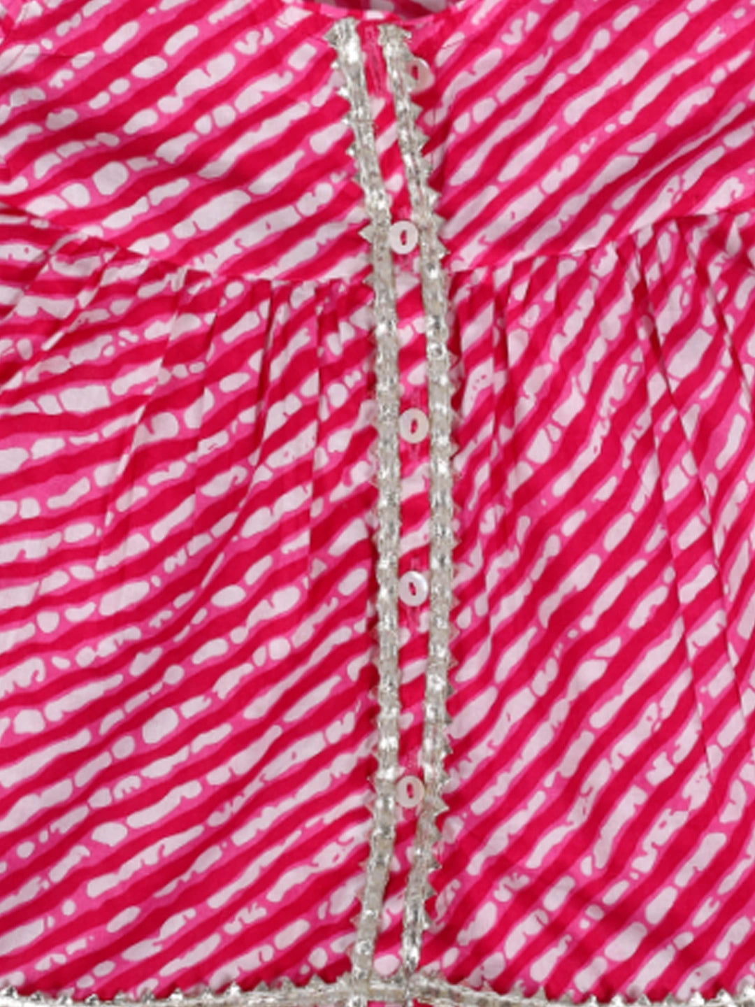 Bownbee Girls Pure Cotton Ethnic Set For Infants   -  Pink