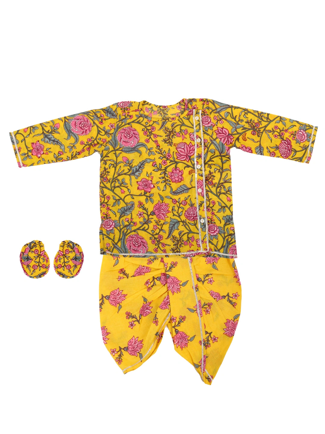 Bownbee Girls Pure Cotton Ethnic Set For Infants