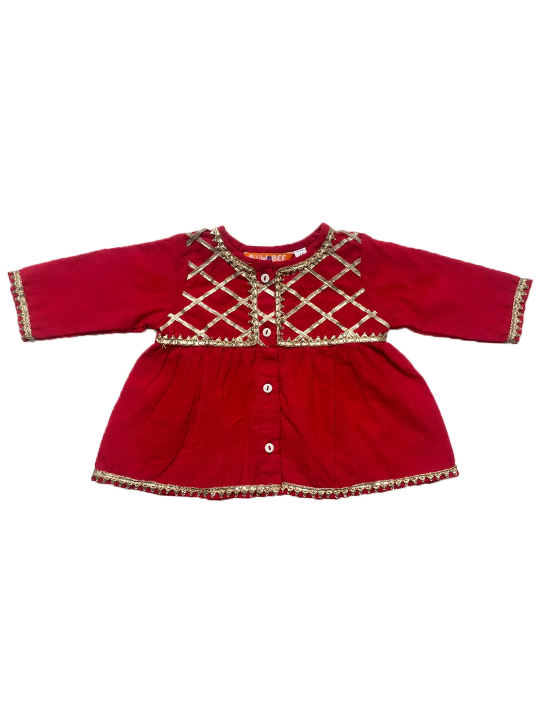 Bownbee Girls Pure Cotton Ethnic Set For Infants