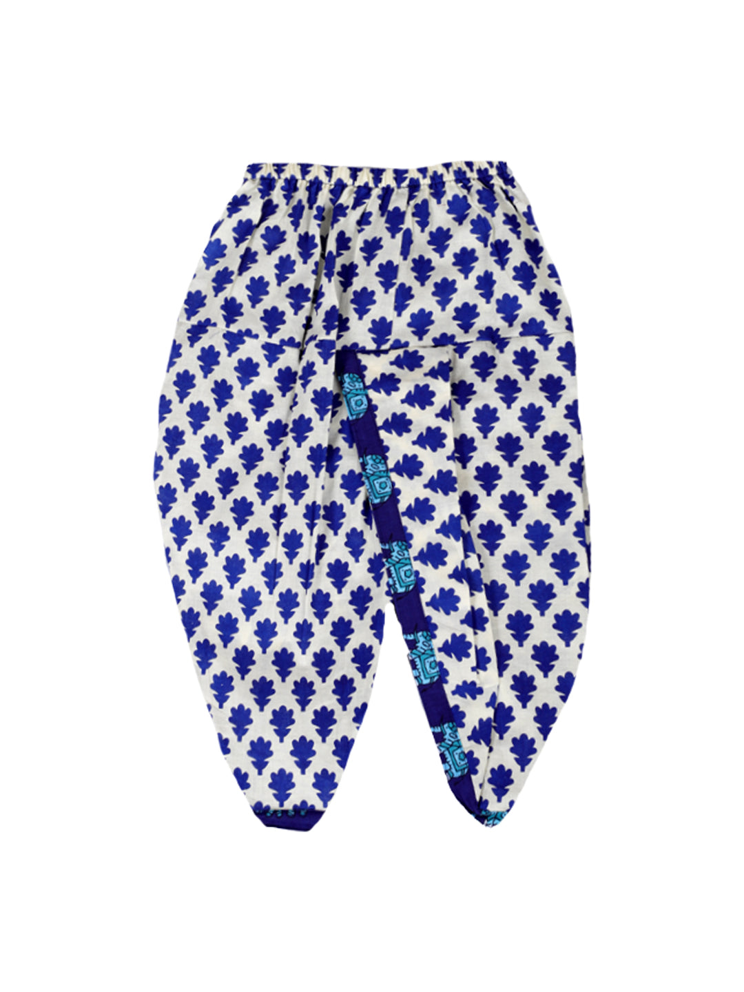 Bownbee Boys Pure Cotton Dhoti Kurta For Infants   -  Blue