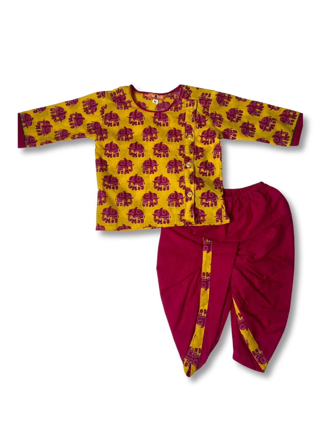 Bownbee Boys Pure Cotton Dhoti Kurta For Infants