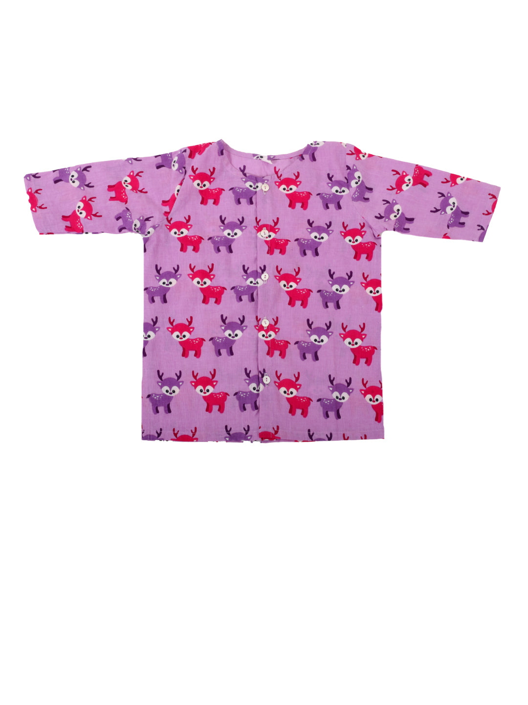 BownBee  Baby Boys Pure Cotton Full Sleeve Kurta Pajama for Baby Boy- Purple
