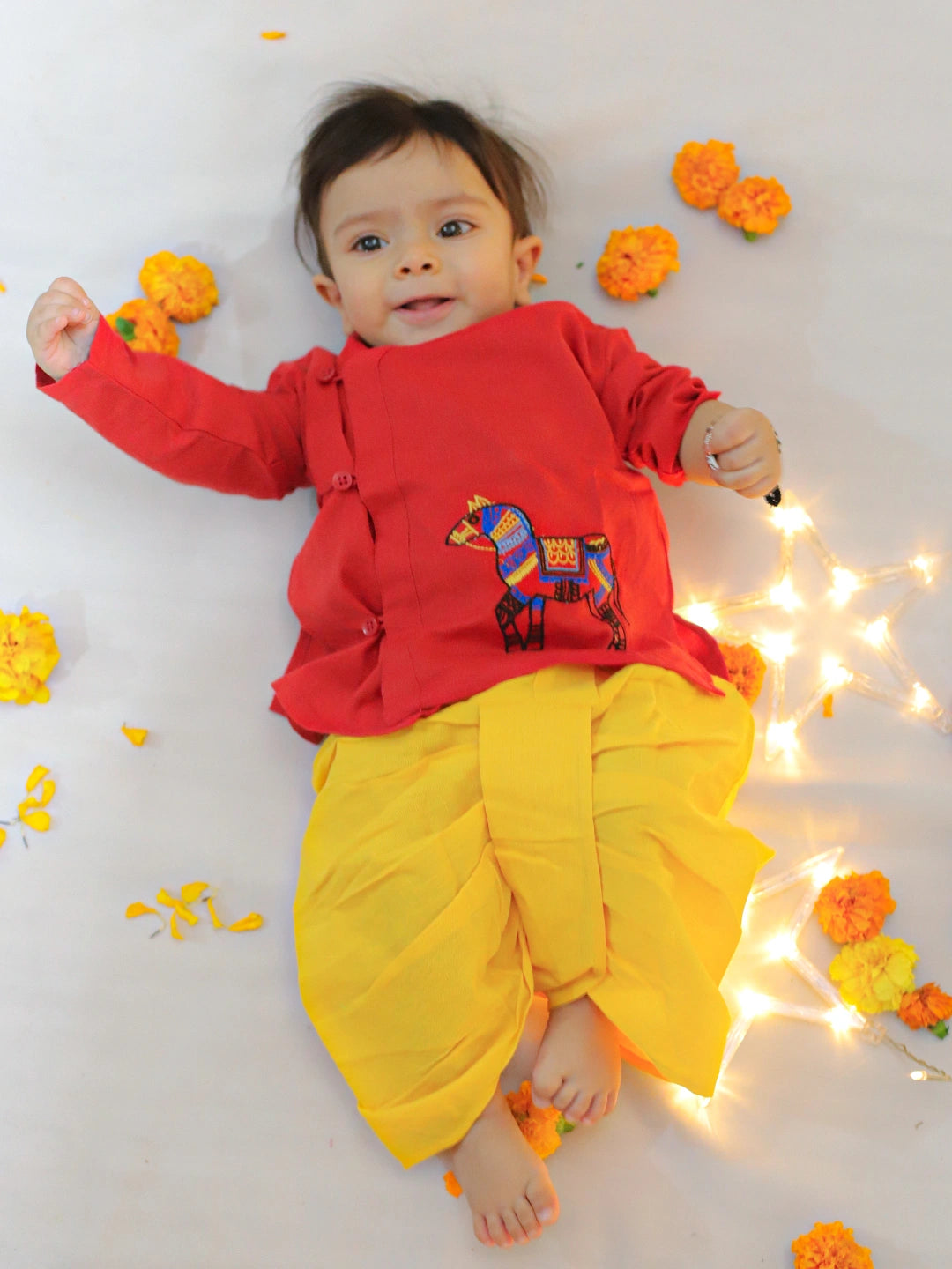 Bownbee Boys Pure Cotton Dhoti Kurta For Infants