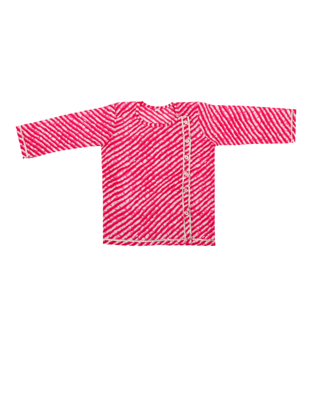 BownBee Pure Cotton Full Sleeve Dhoti Kurta with Booties for Baby Boy - Pink