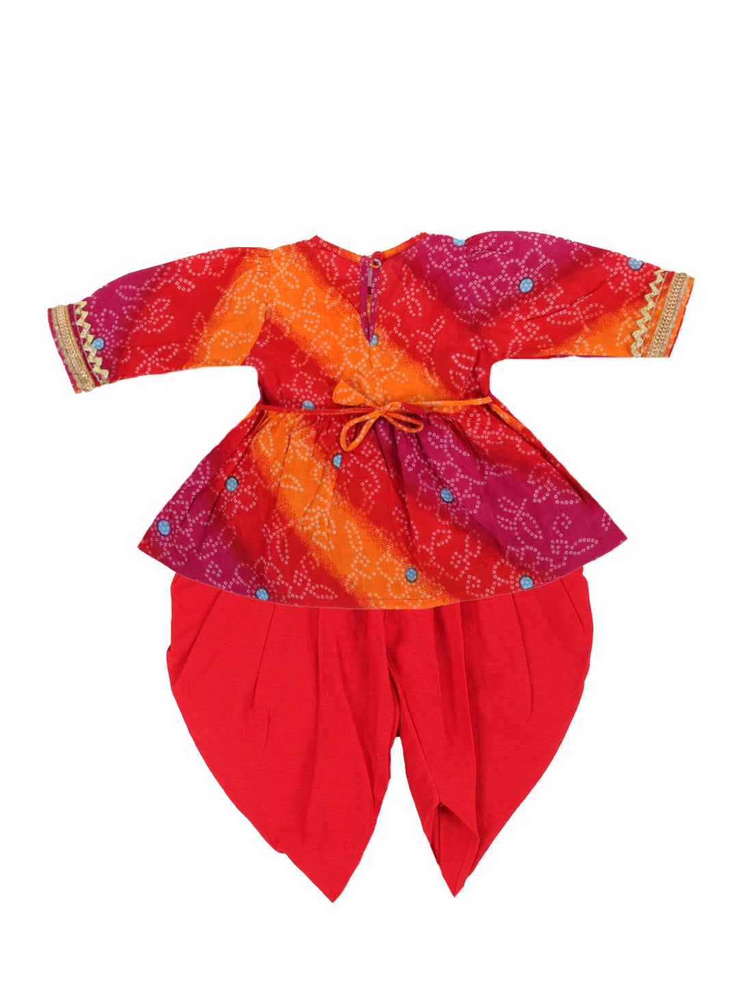 BownBee Pure Cotton Top with Dhoti for Baby Girls