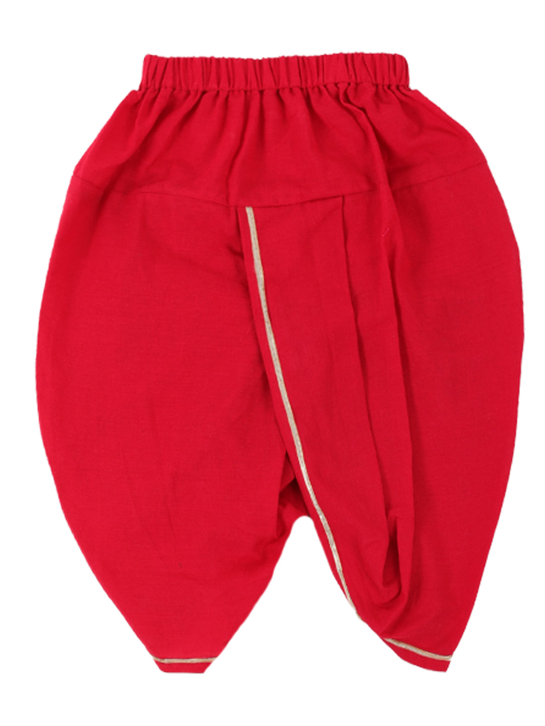 BownBee Pure Cotton Full Sleeve Dhoti Kurta with Booties for Baby Boy- Red