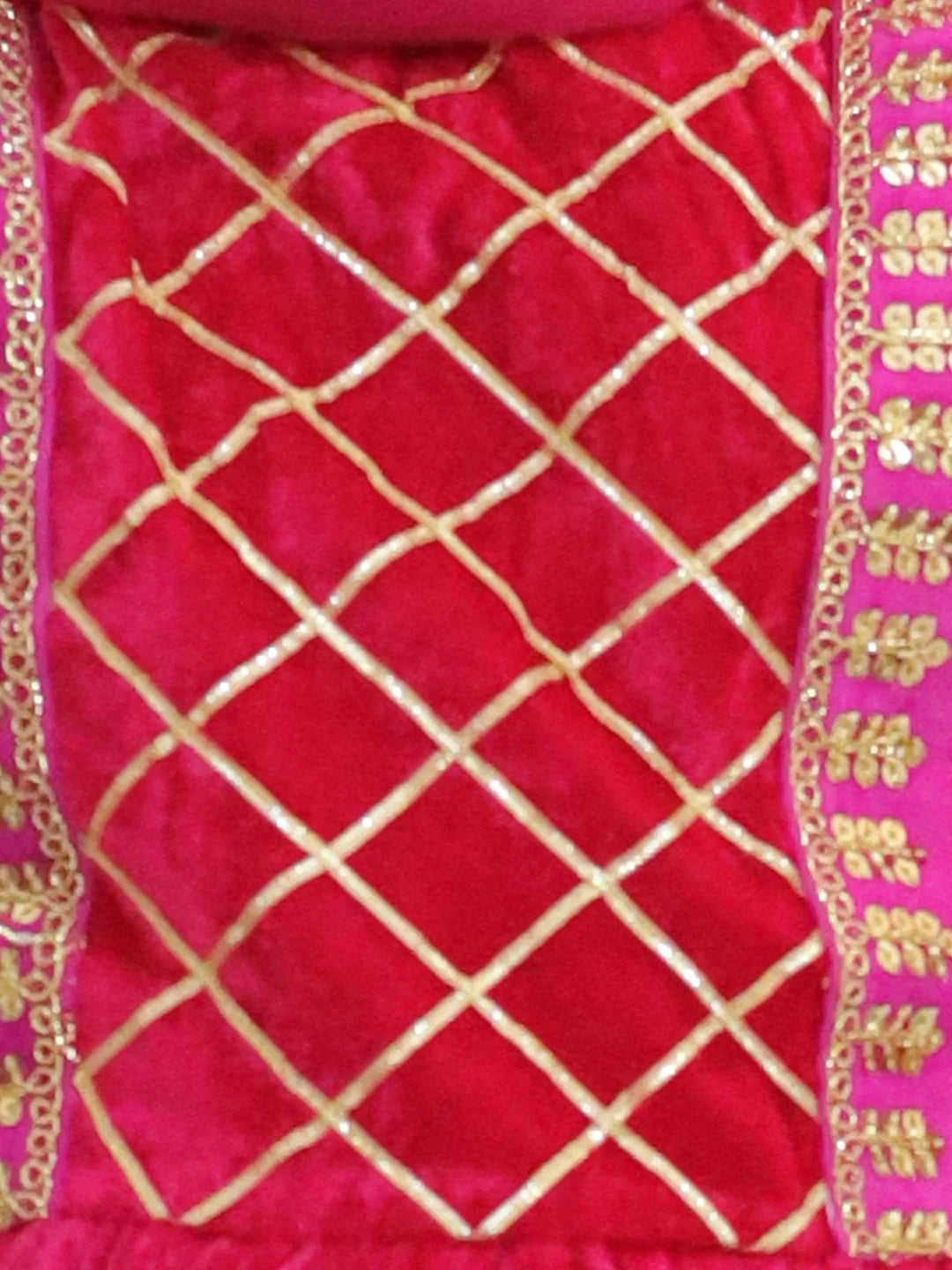 BownBee Velvet Full Sleeve Top with Lehenga and Dupatta for Girls