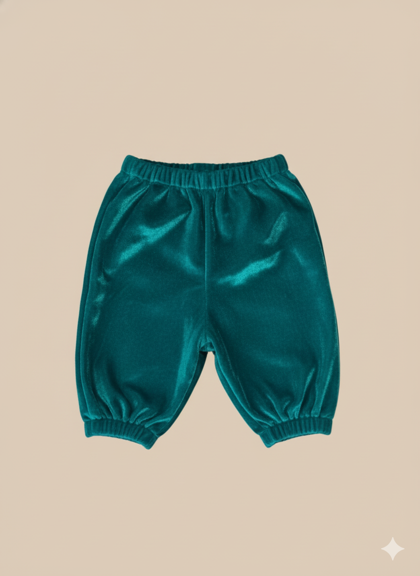 BownBee Winter Velvet Gota Suit Set For Infant Girls - Purple