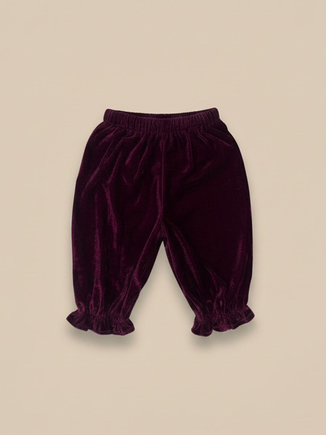 BownBee Winter Velvet Gota Suit Set For Infant Girls - Purple