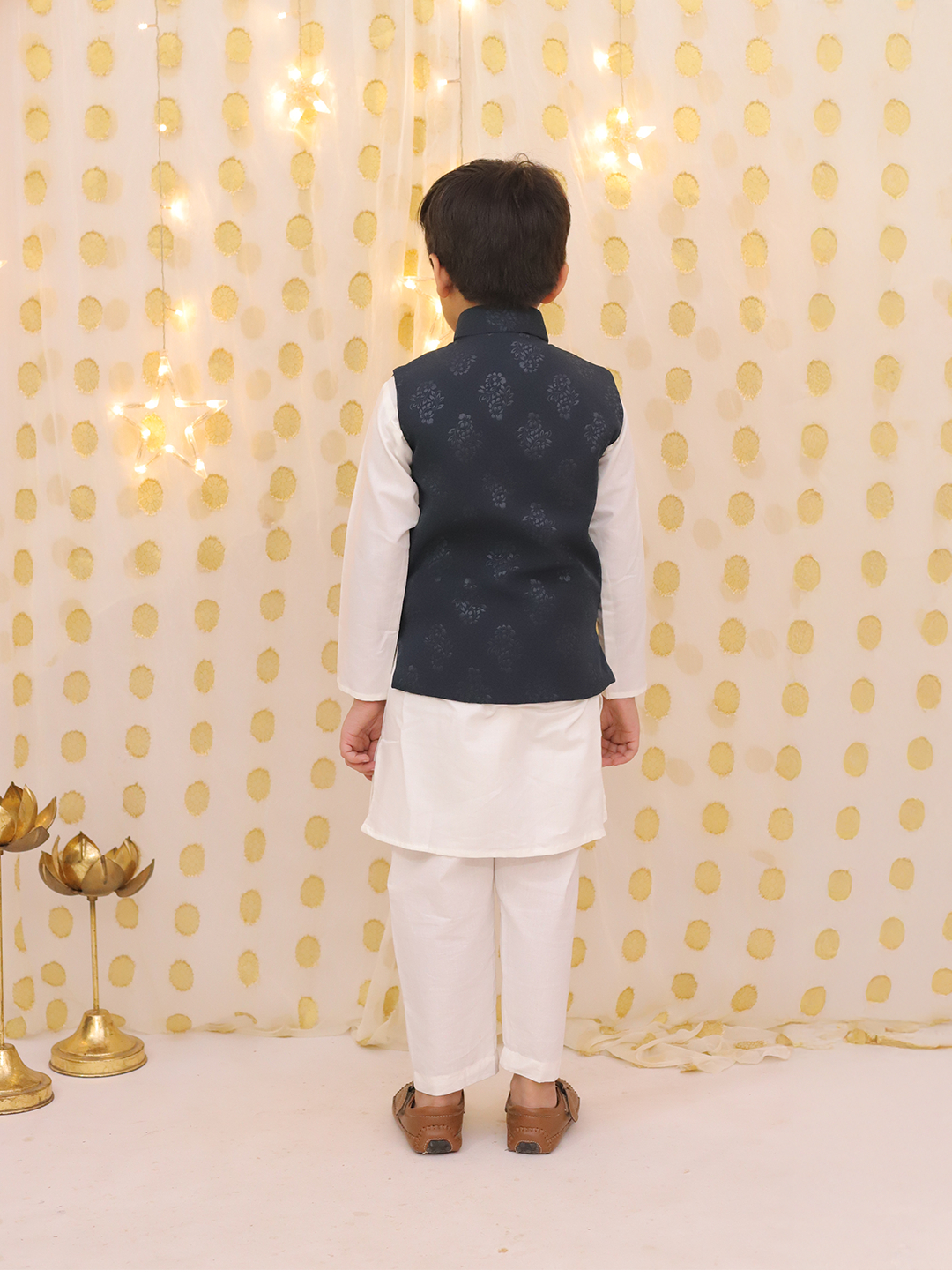 BownBee Bandh Gala Winter Nehru Jacket For Boys -Blue