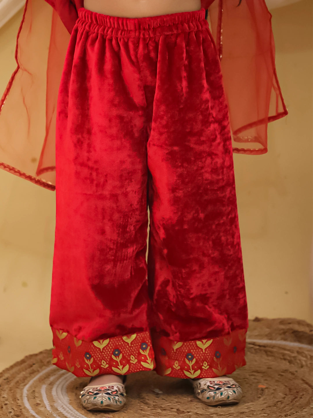BownBee Wedding Quater  sleeves Velvet Jacquard Anarkali Suit Set