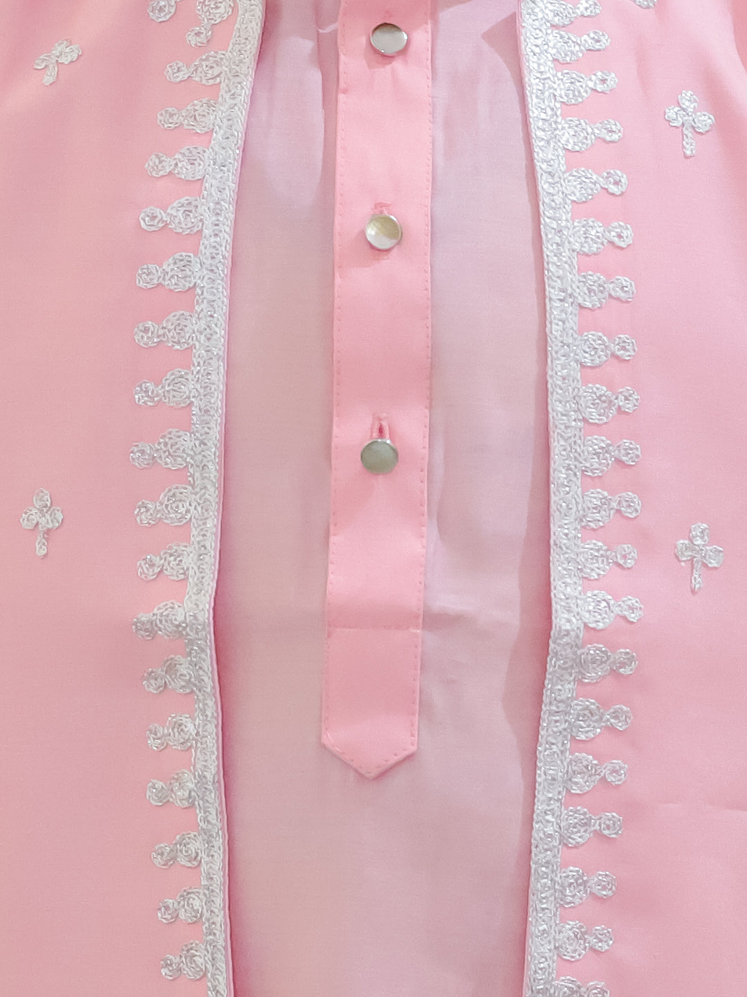 BownBee Sibling Set Embroidered Attached Jacket Kurta Pajama with Attached Jacket Kurti Dhoti