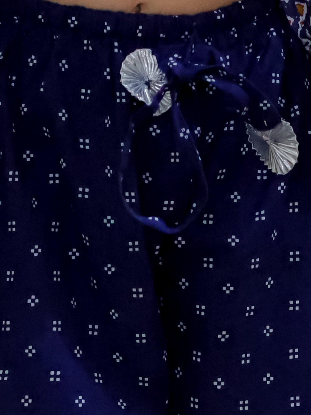 BownBee Pure Cotton Angrakha Kurti Pant With Dupatta for Girls - Indigo