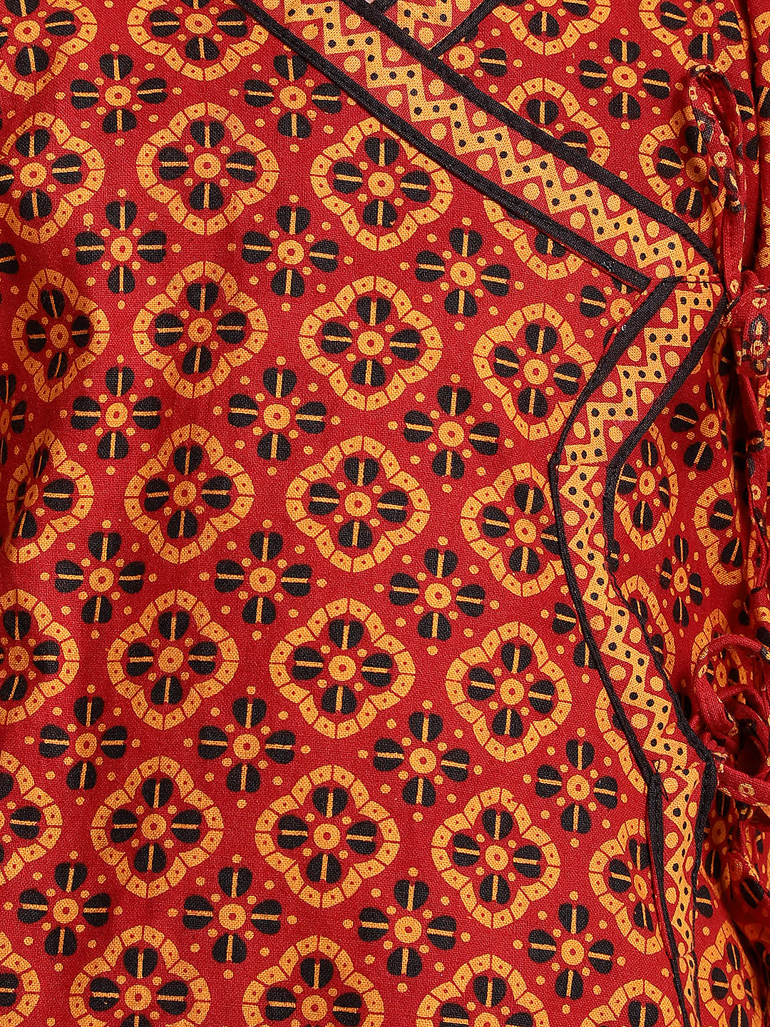 BownBee Full Sleeves All Over Printed Kurta With Dhoti