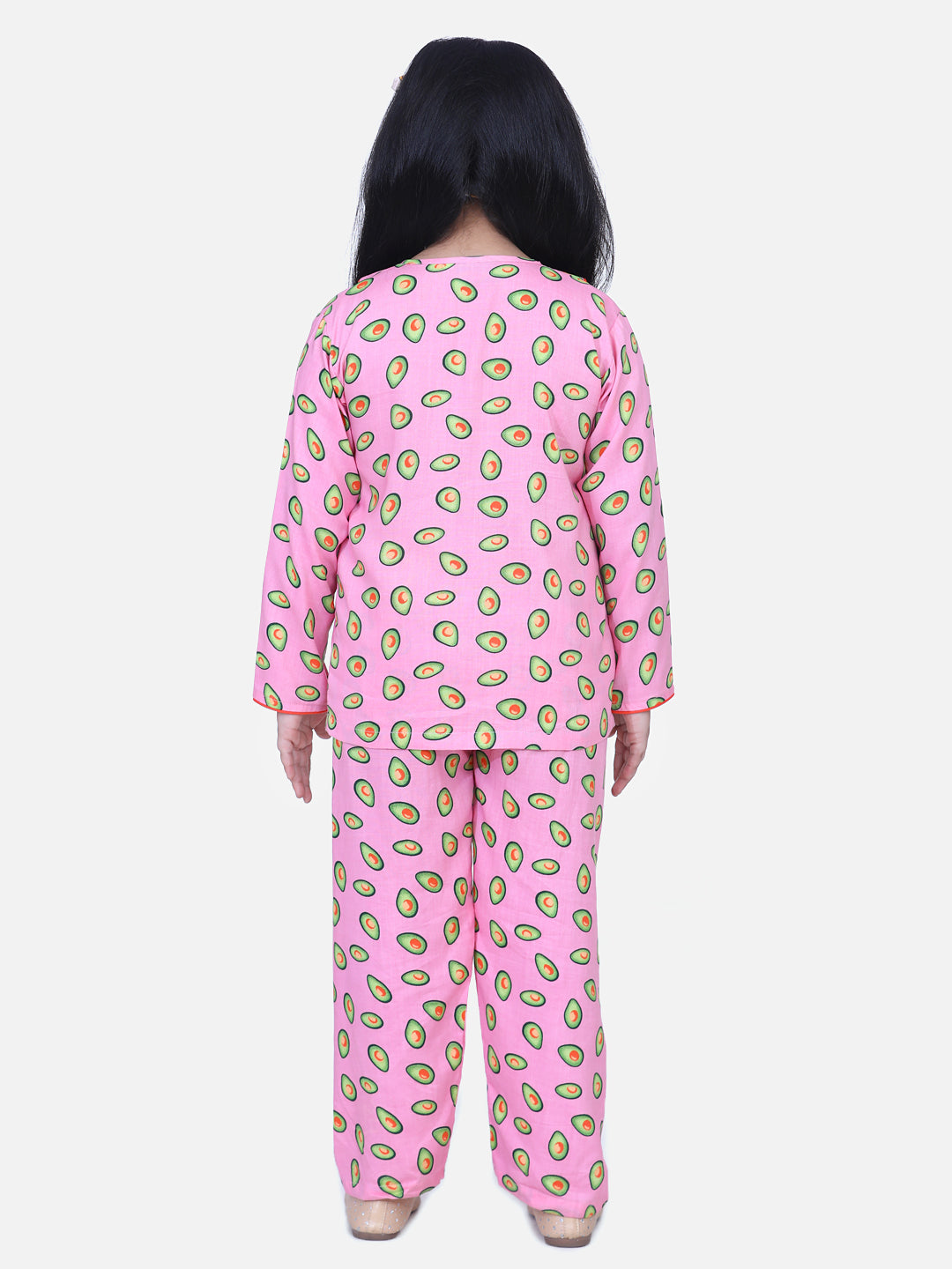 BownBee BownBee Girls Full Sleeve Printed Night Suit- Pink