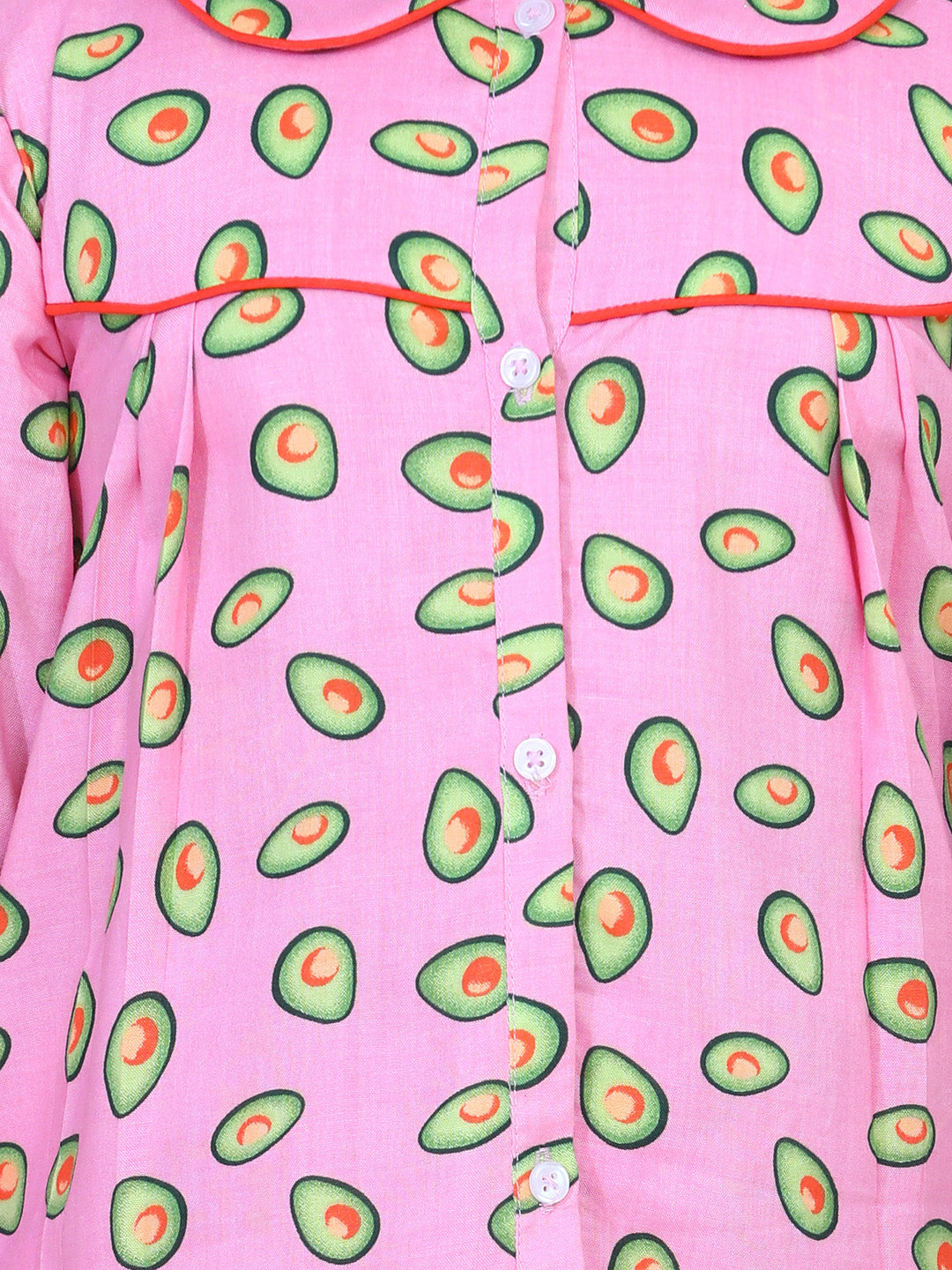 BownBee BownBee Girls Full Sleeve Printed Night Suit- Pink