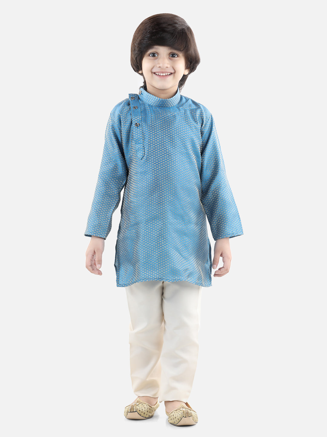 BownBee Full Sleeve Jacquard Kurta Pajama-Super Sale