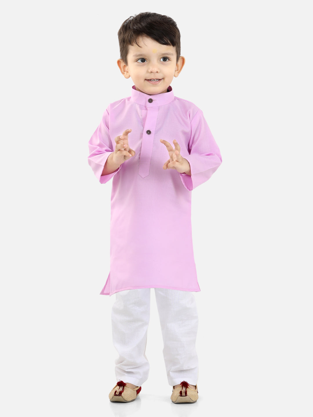 BownBee Solid Full Sleeves Kurta and Pyjama Sets Lilac