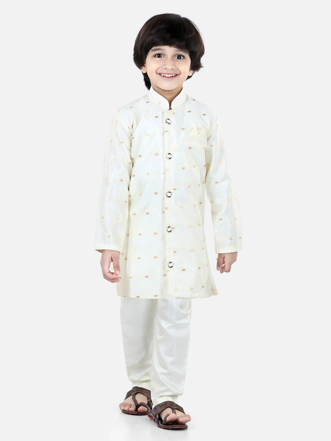 BownBee Boys Full Sleeve Silk Sherwani for Boys