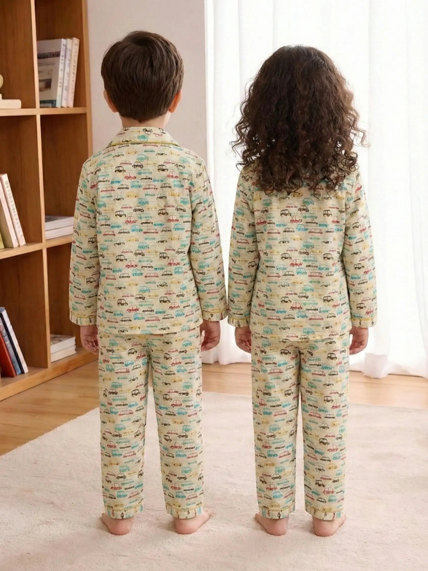 BownBee Pure Cotton Night Suits For Sibling - Pink