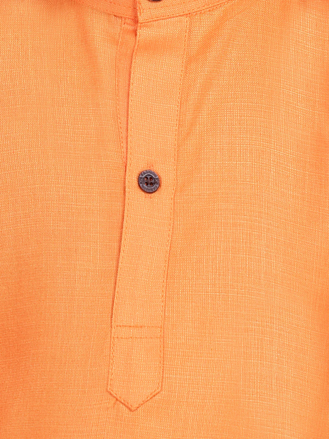 BownBee Boys Solid Full Sleeves Kurta and Pyjama Sets Orange