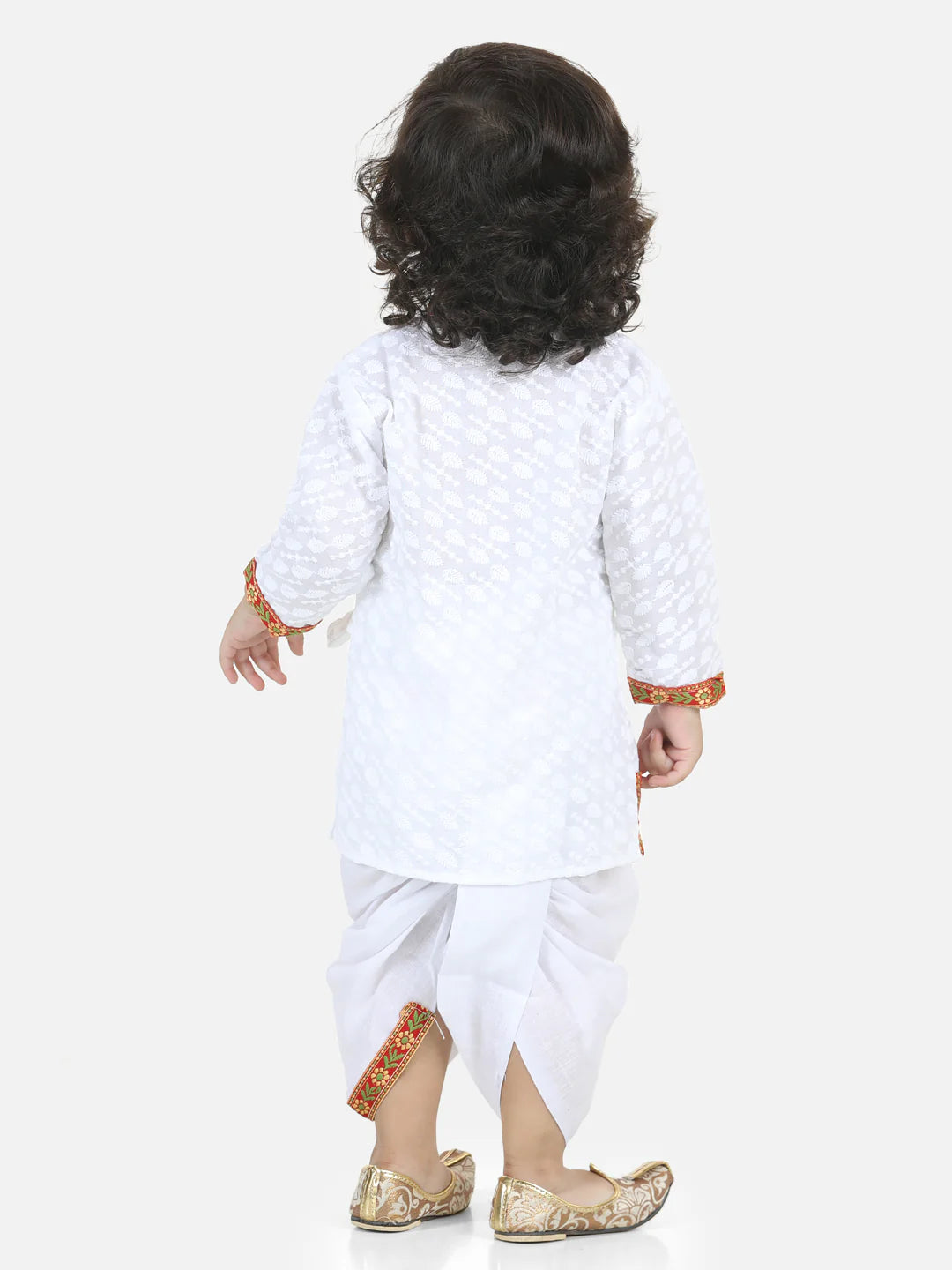 BownBee Full Sleeves Angrakha Kurta & Dhoti Set