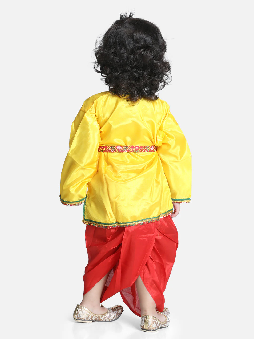 BownBee Full Sleeves Kanhaiya Suit With Basuri & Mukut With Band