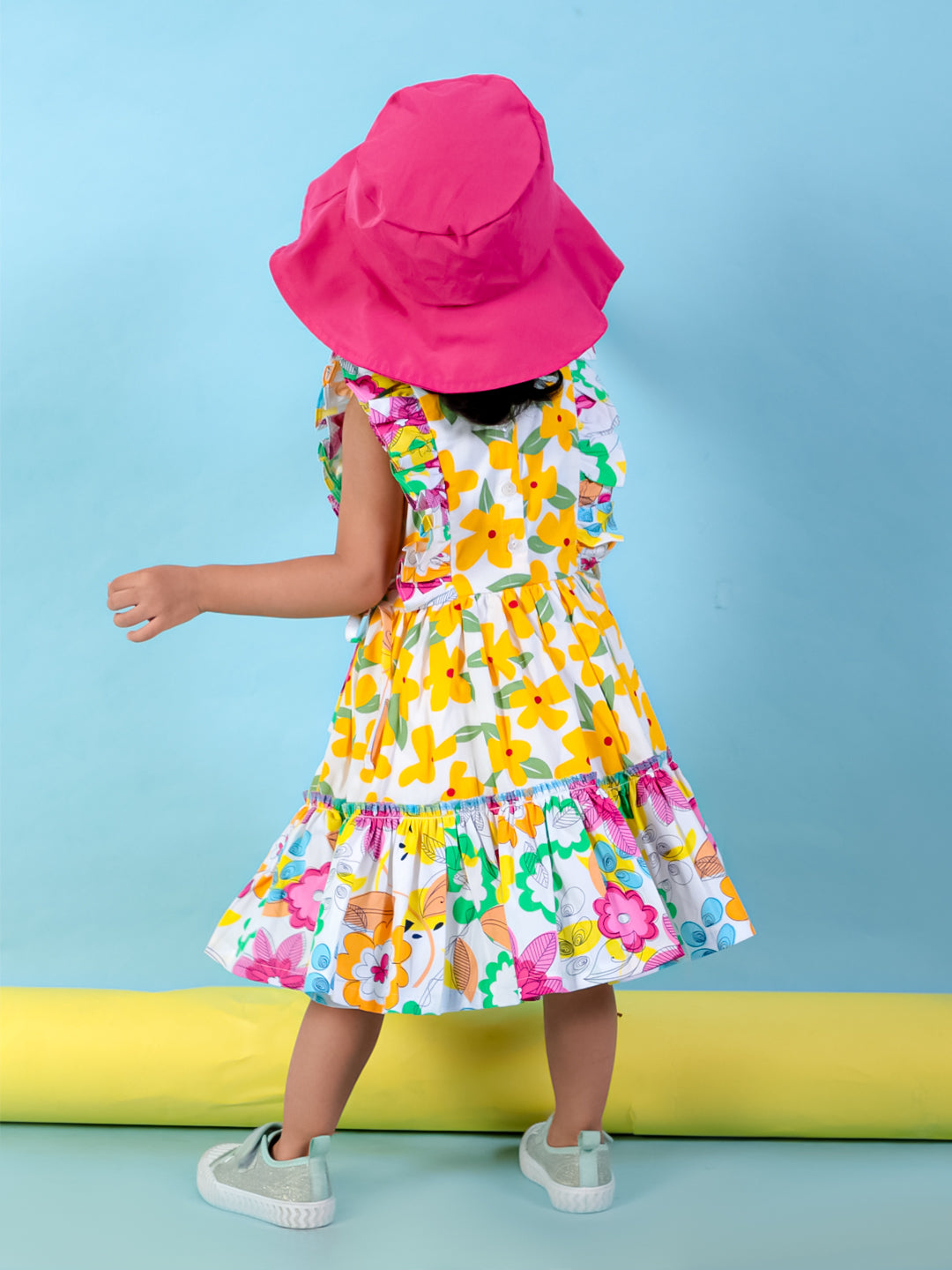 Prettypansy Dress Summer Frock for Girls-Yellow