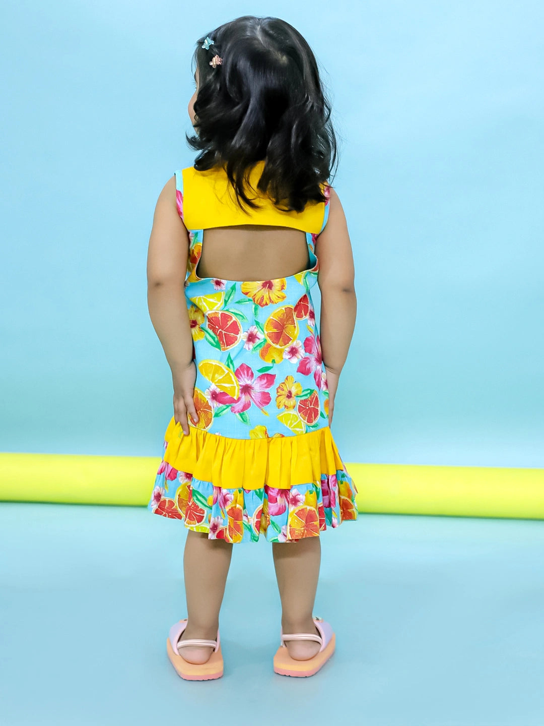 BownBee Sunny Citrus Summer Dress for Girls