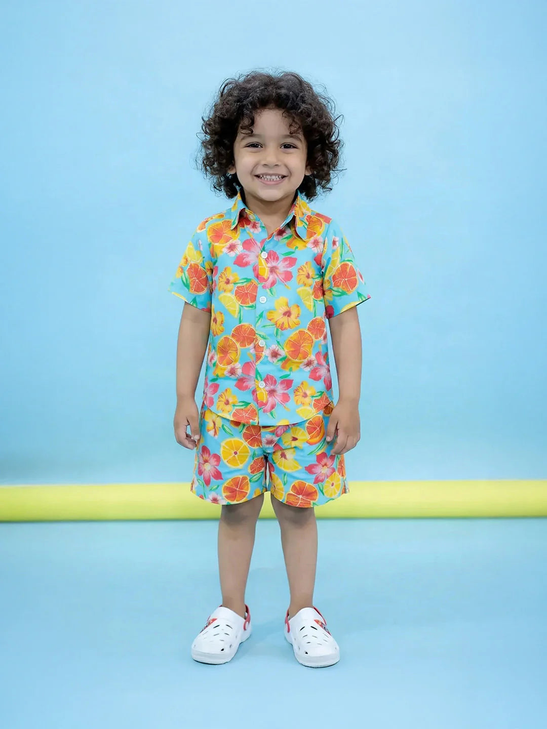 BownBee Sunnycitrus Shirt and Shorts Set for Boys