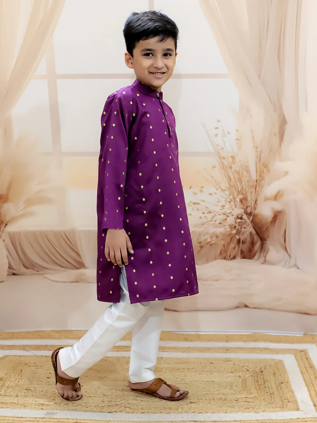 BownBee Malang zari kurta Pyjama Set For Boys