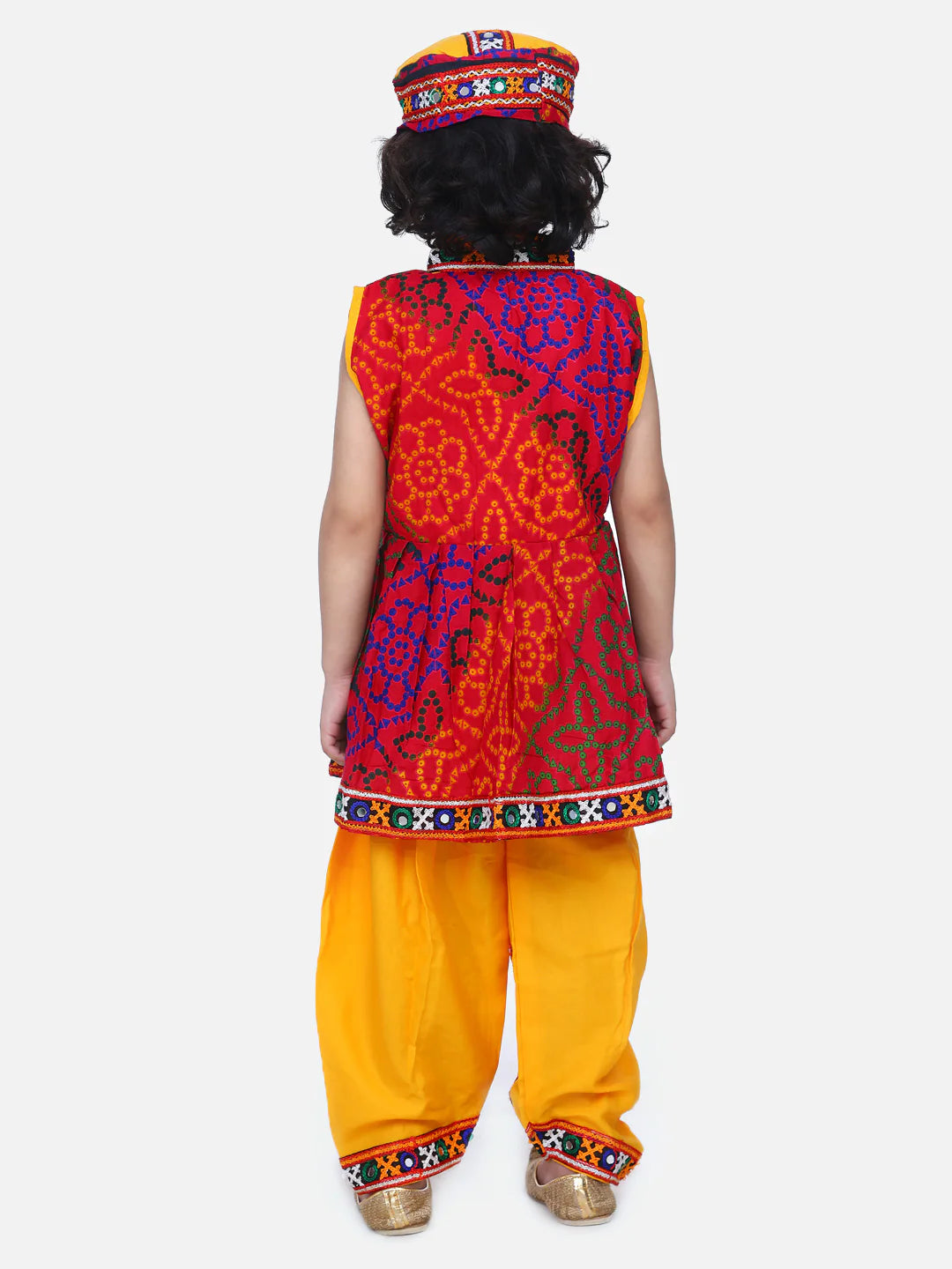 BownBee Kids Boys Navratri Dandiya  Garba Printed Navratri Kedia Dhoti