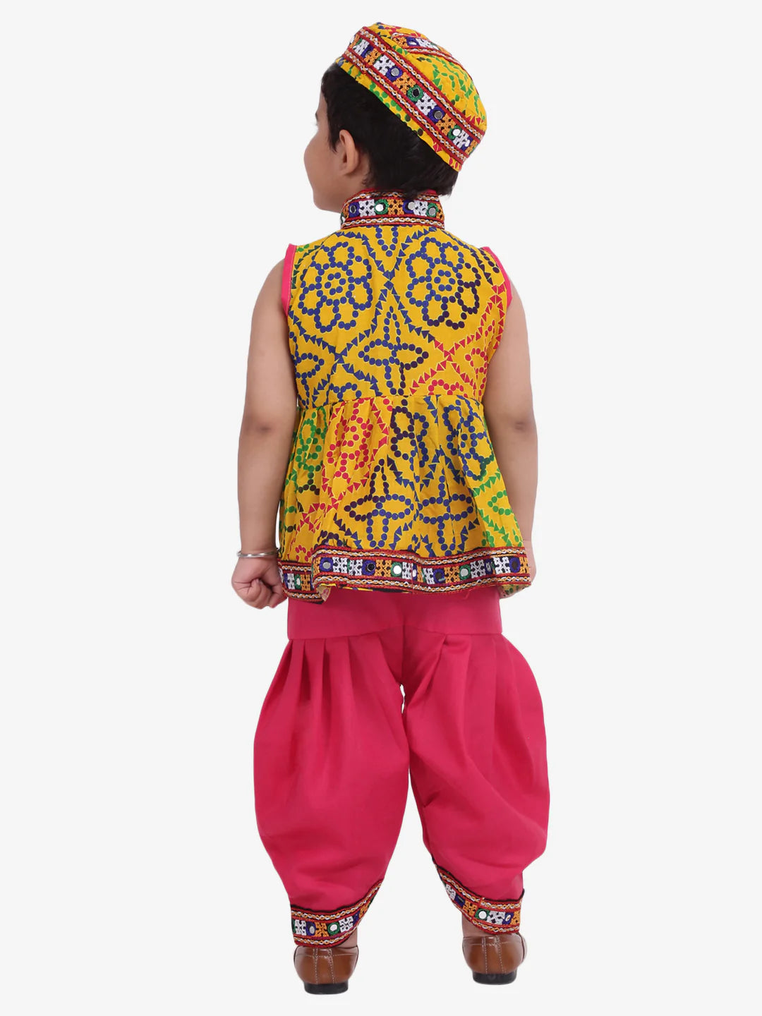 BownBee Kids Boys Navratri Dandiya  Garba Printed Navratri Kedia Dhoti