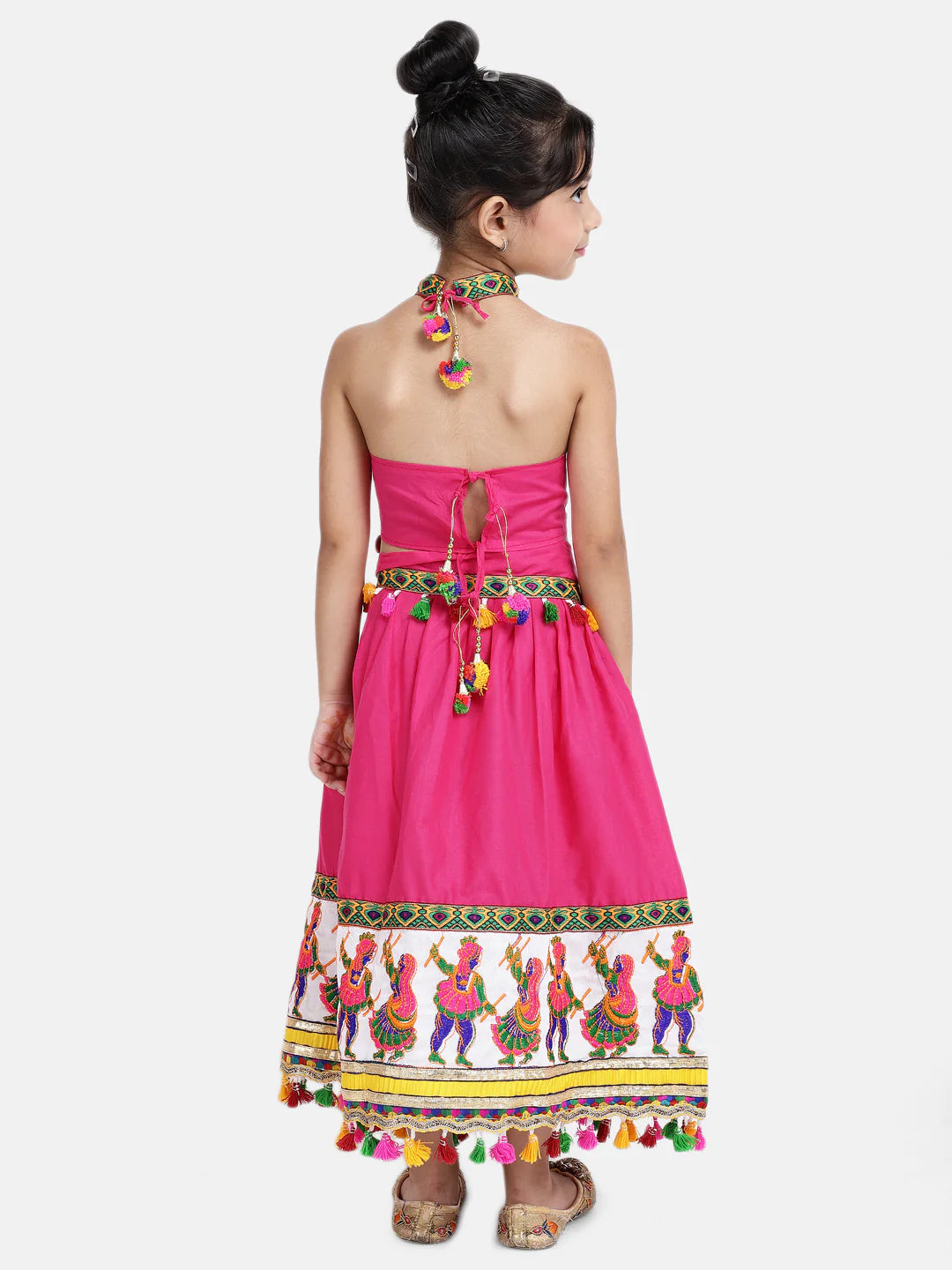 BownBee Black Dandiya Border Plain Cotton Chaniya Choli