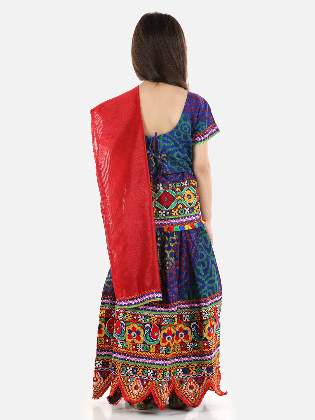 BownBee Kutch Embroidery Chaniya Choli-Blue