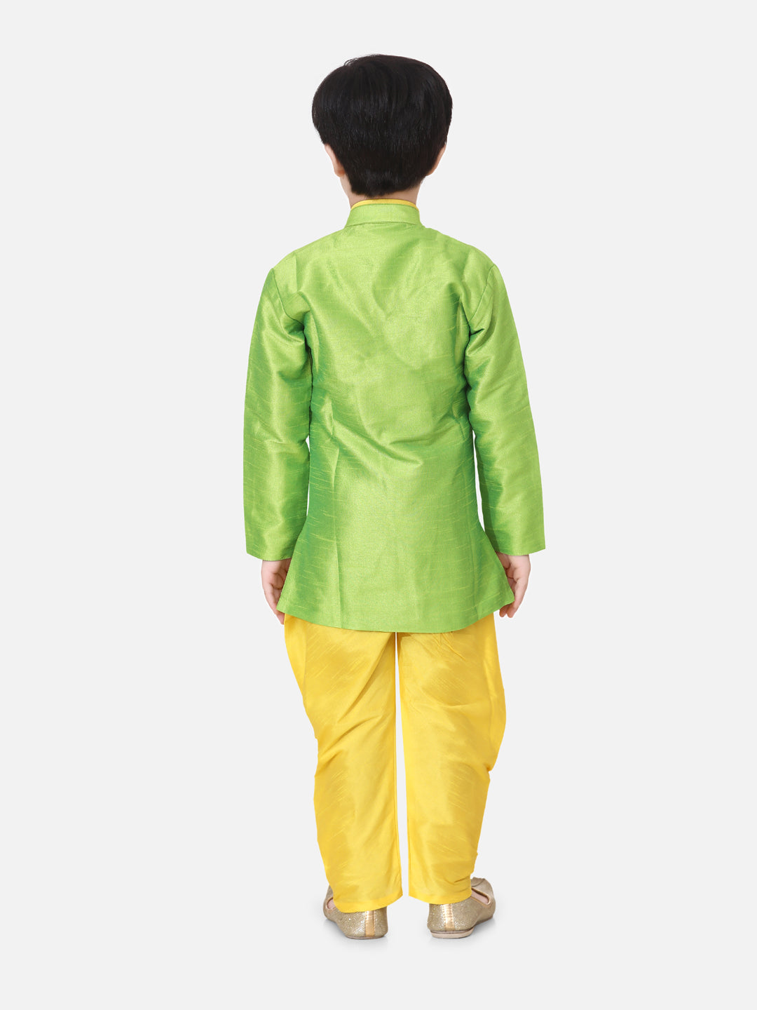 BownBee Boys Hand EmbroideRed Mor Sherwani - Green