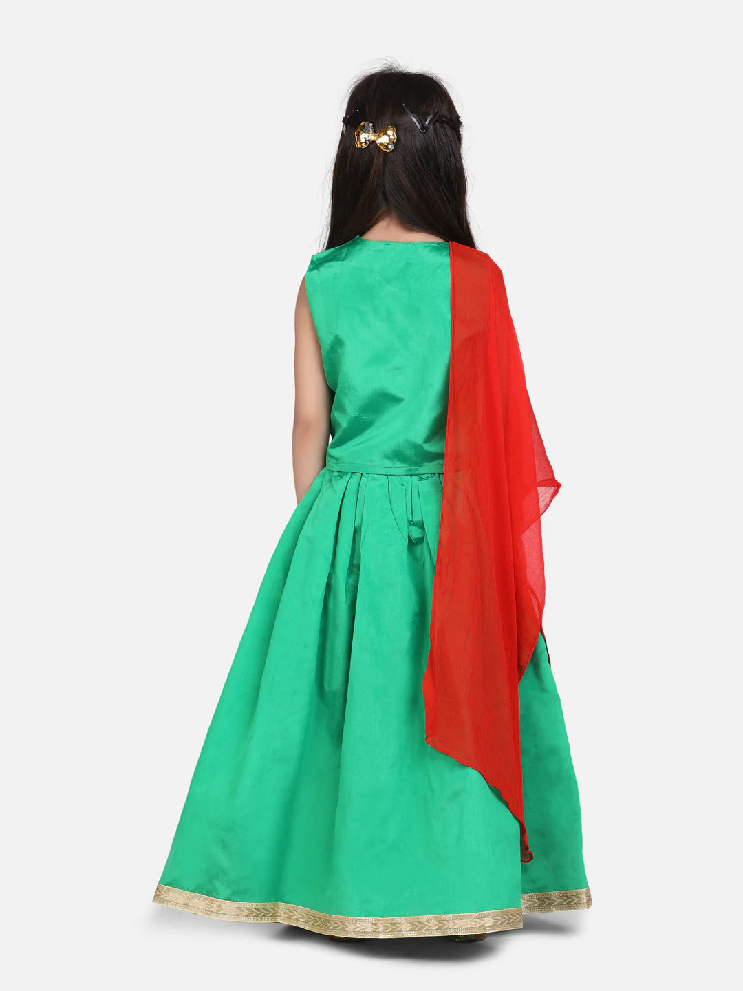 BownBee Sibling little Kanhiya suit and round panel printed Lehenga with Dupatta