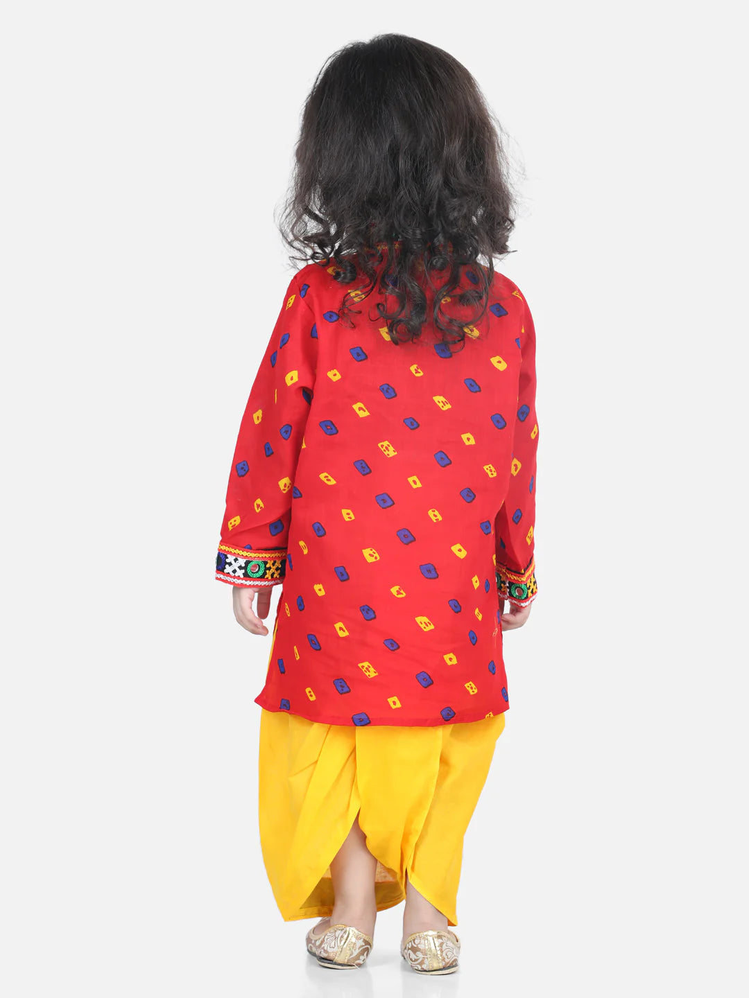 Bandhani Print Cotton Full Sleeve Dhoti Kurta
