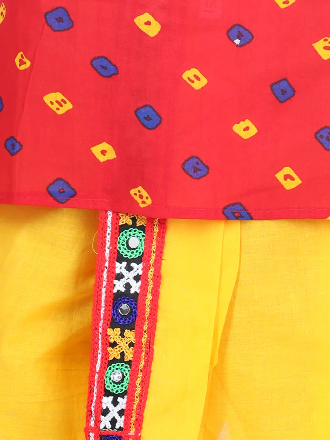Bandhani Print Cotton Full Sleeve Dhoti Kurta