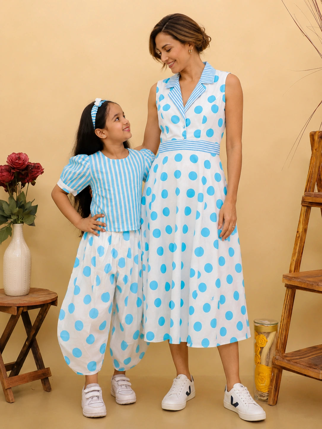 BownBee Mother And Daughter Casual Outfit Combo