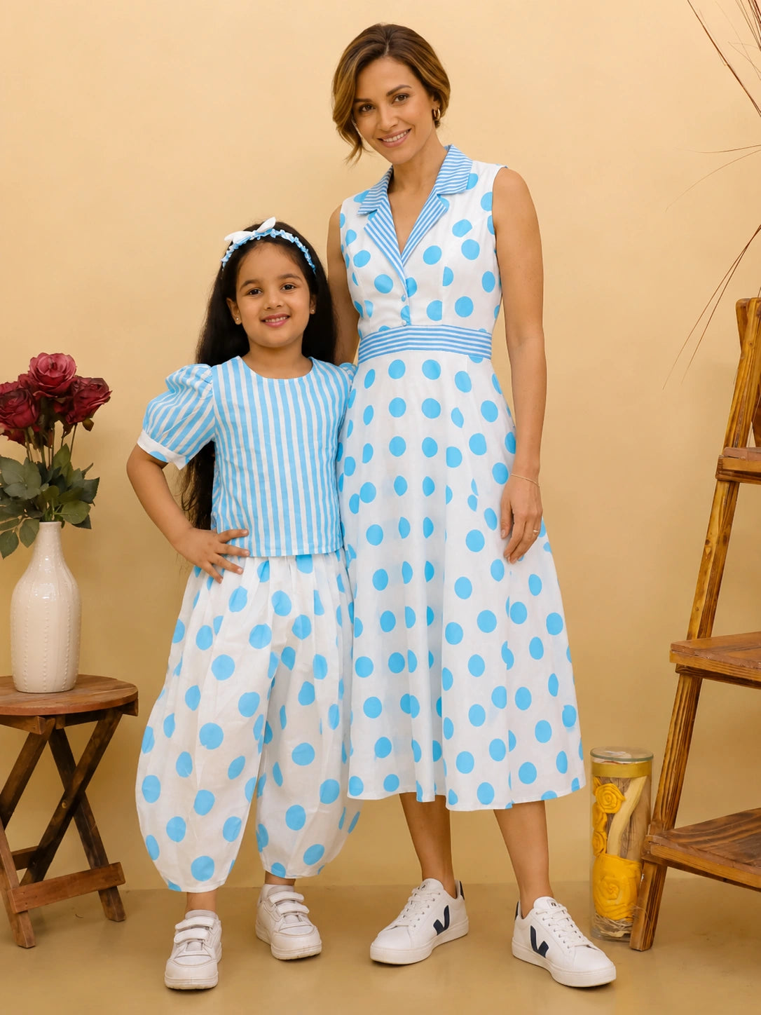 BownBee Mother And Daughter Casual Outfit Combo