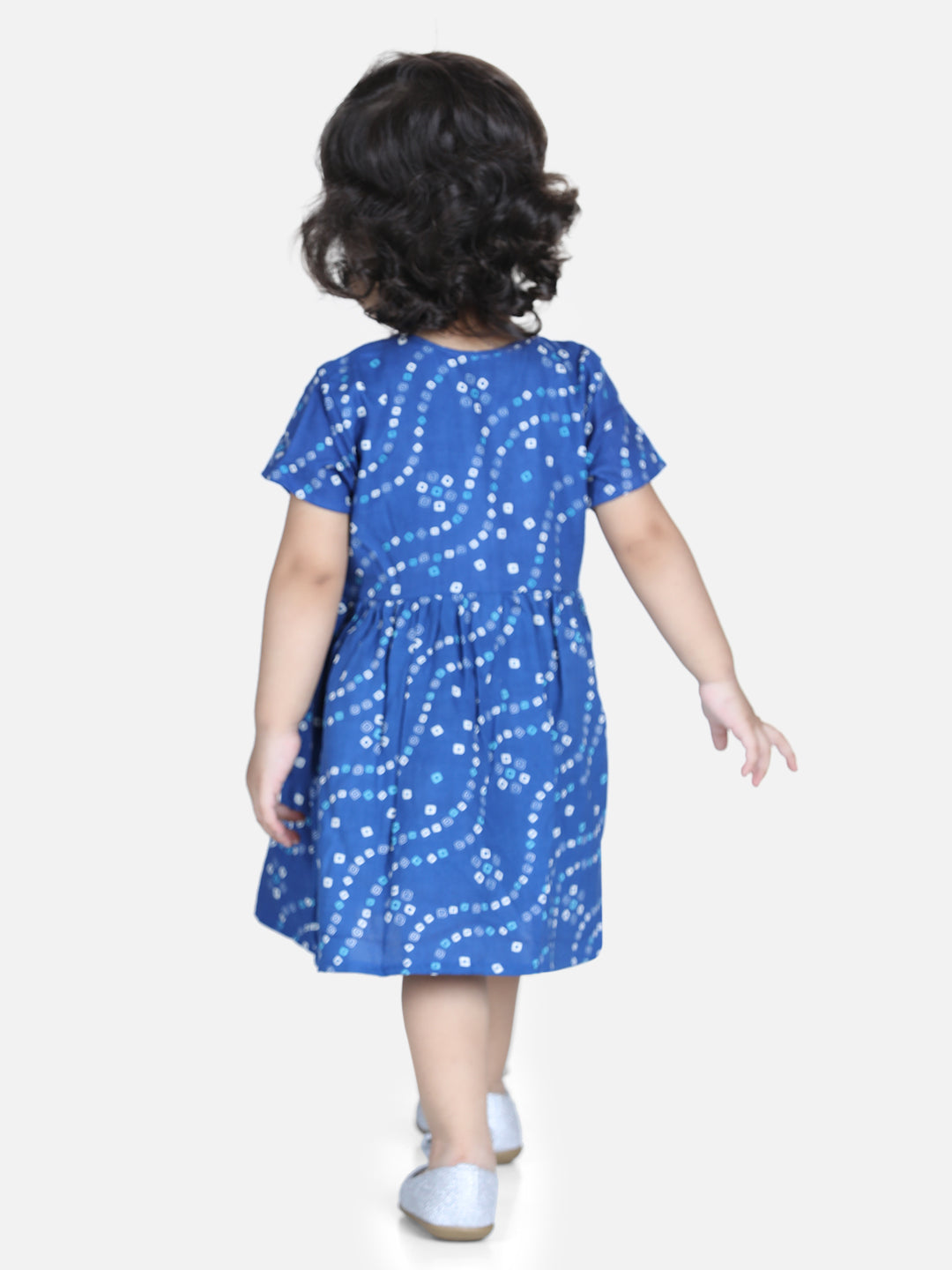 BownBee Infant Cotton Jhabla With Bloomer - Blue