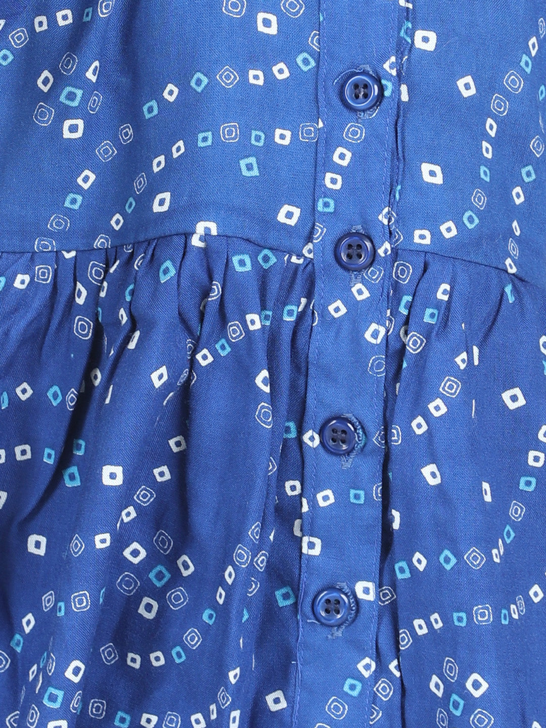 BownBee Infant Cotton Jhabla With Bloomer - Blue