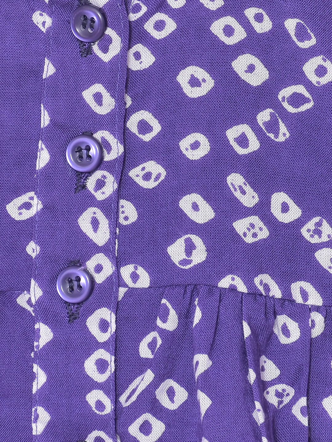 BownBee Infant Cotton Jhabla With Bloomer - Purple