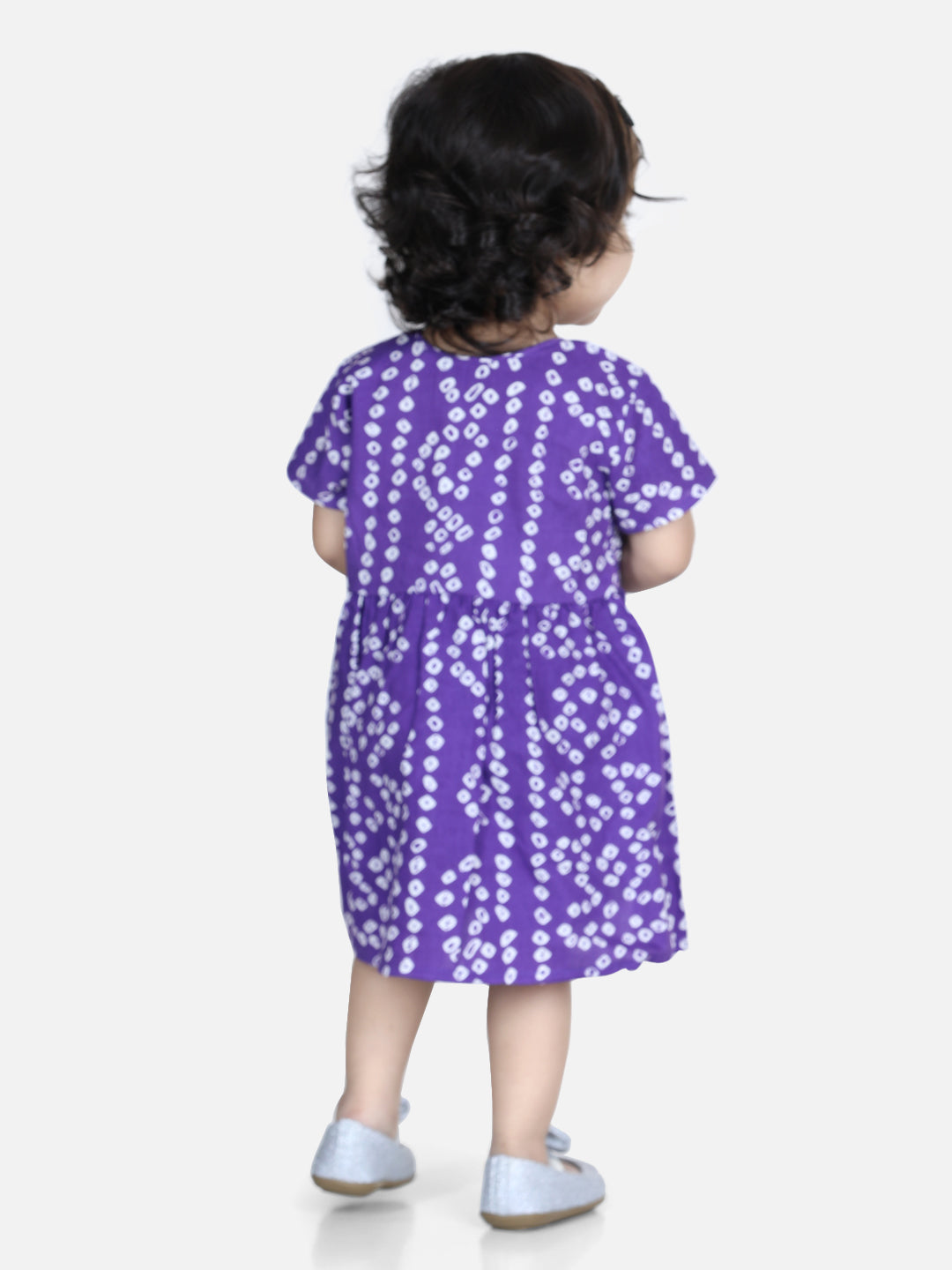 BownBee Infant Cotton Jhabla With Bloomer - Purple