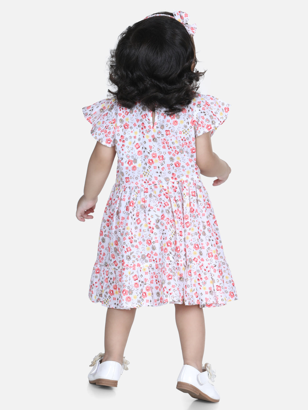 BownBee Frock Bloomer Infant Set with Hairband - Pink
